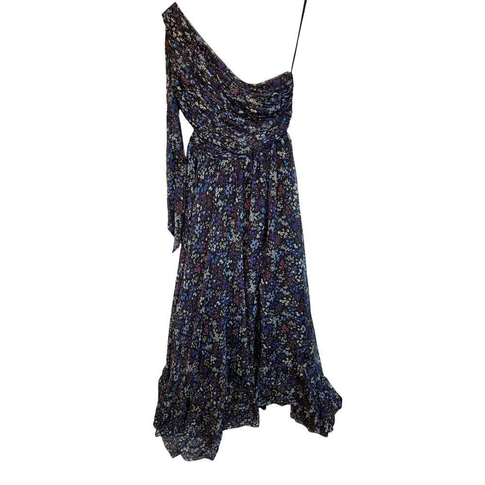 Ieena for Mac Duggal One Shoulder floral gown size 12